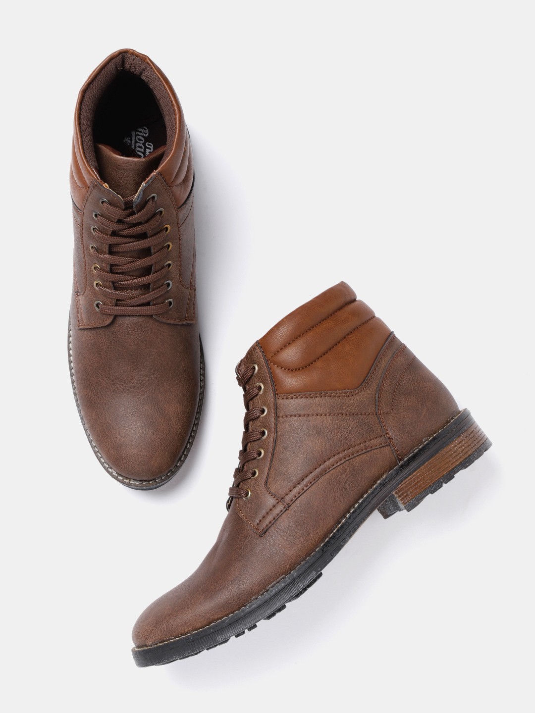 

Roadster Men Brown Mid-Top Flat Boots