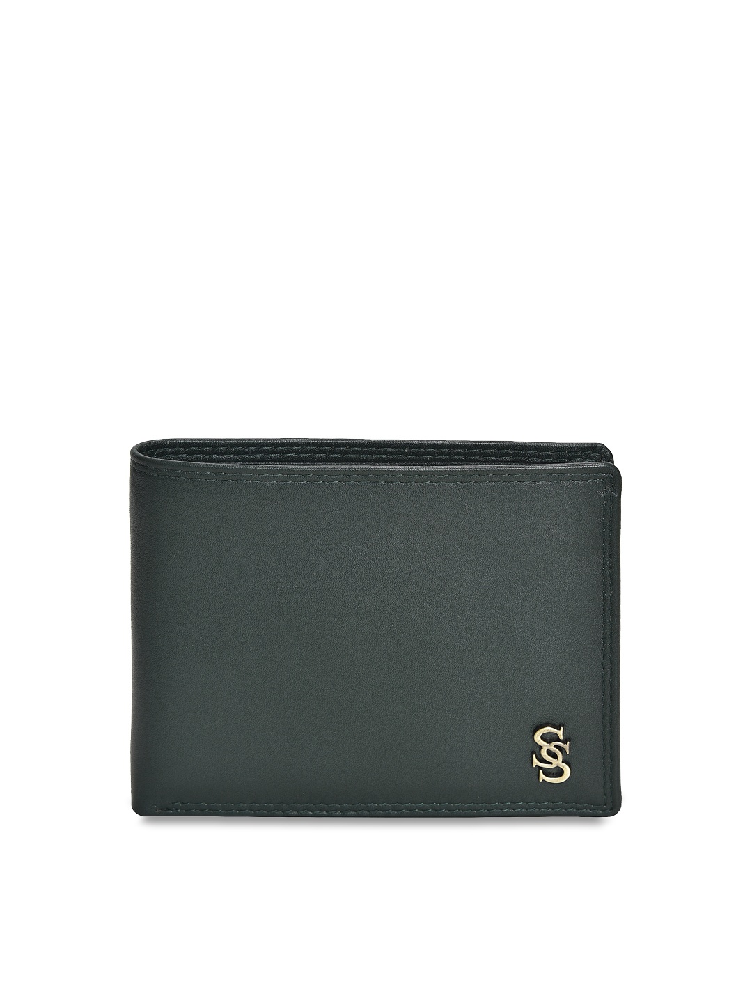 Second SKIN Men Green Solid Two Fold Wallet