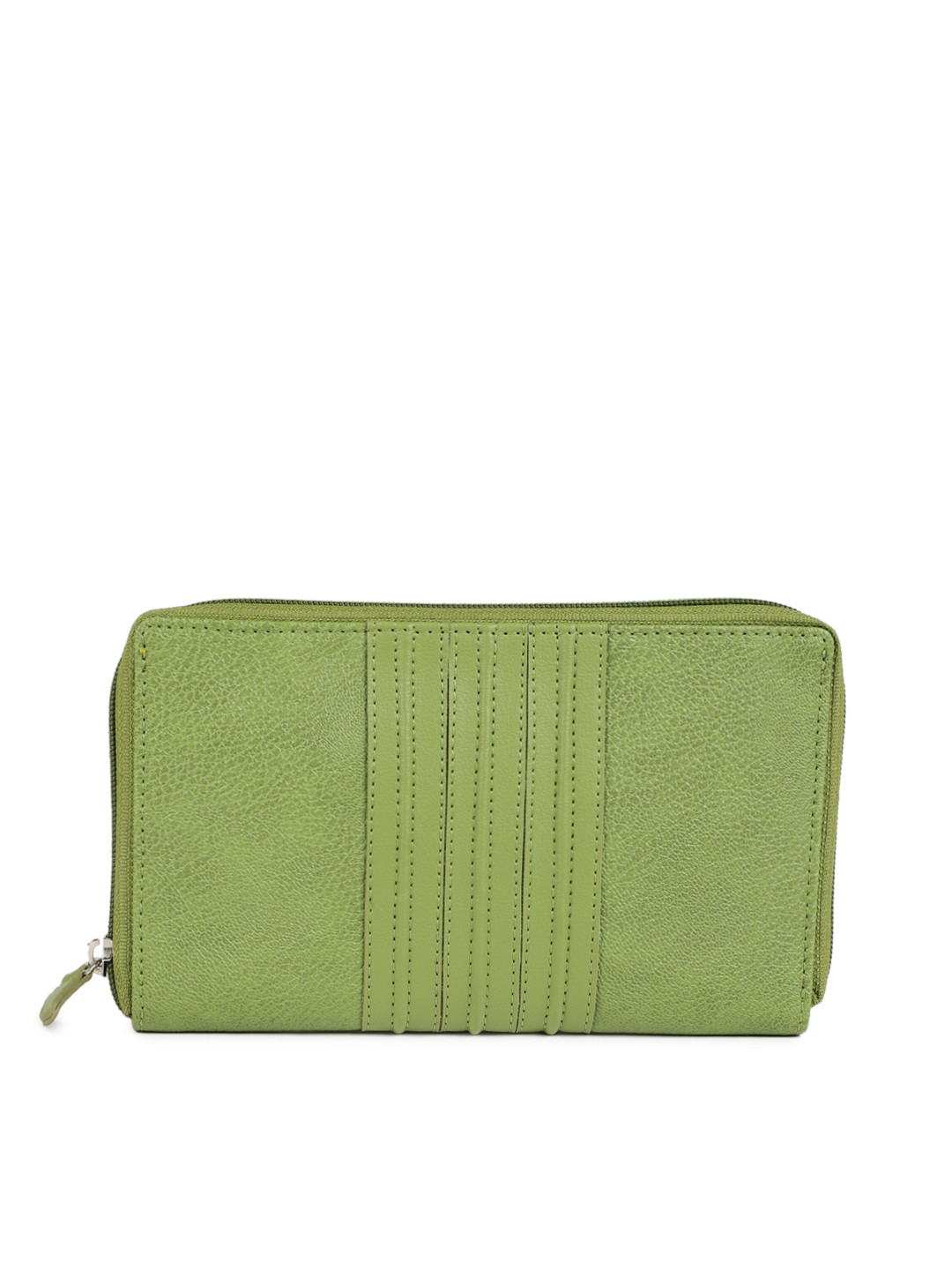 

Baggit Women Green Textured Zip Around Wallet