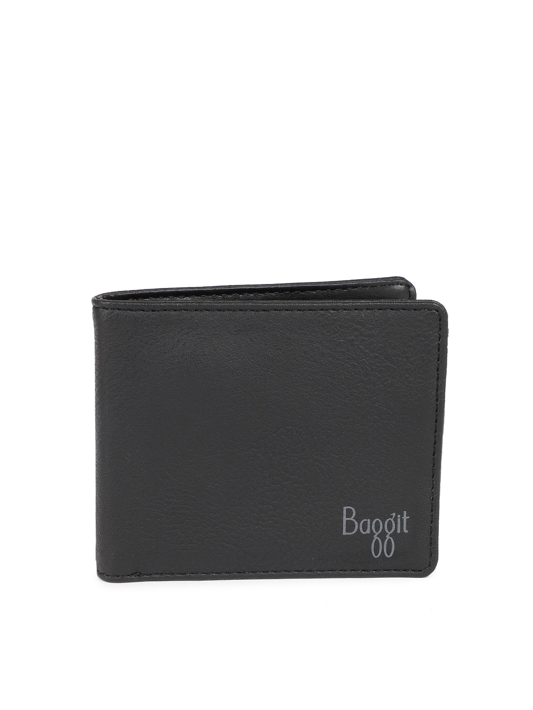 

Baggit Men Black Solid Two Fold Wallet