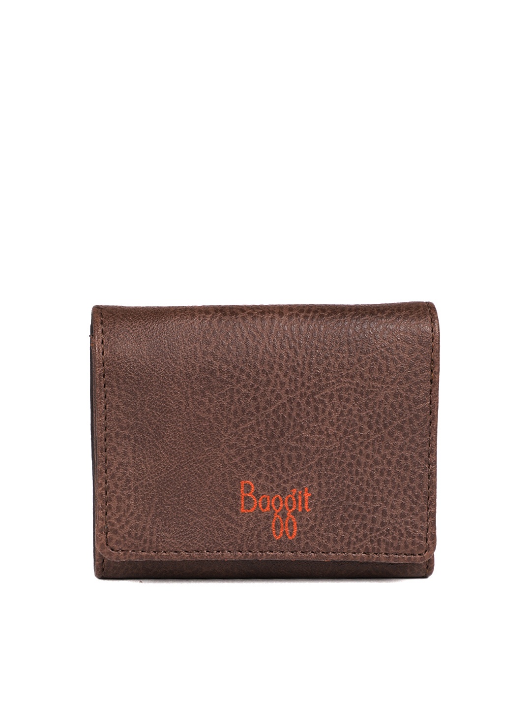 

Baggit Women Brown Textured Three Fold Wallet