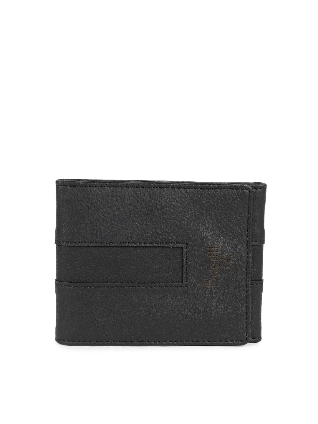 

Baggit Men Black Solid Three Fold Wallet