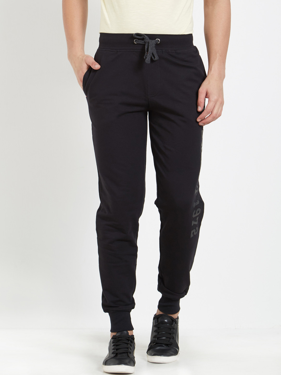 

FCUK Men Black Solid Joggers
