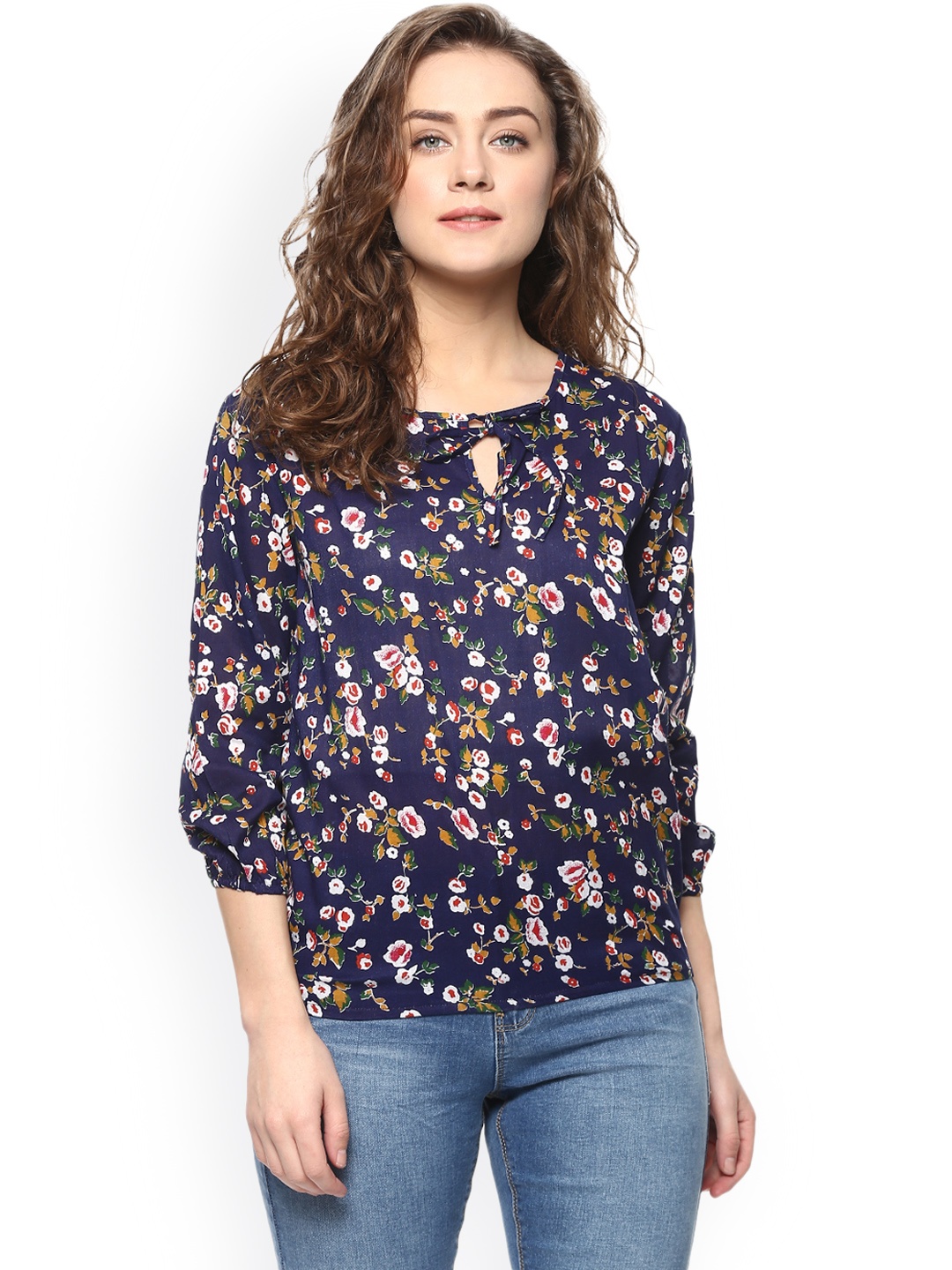 

Mayra Women Blue Printed Top