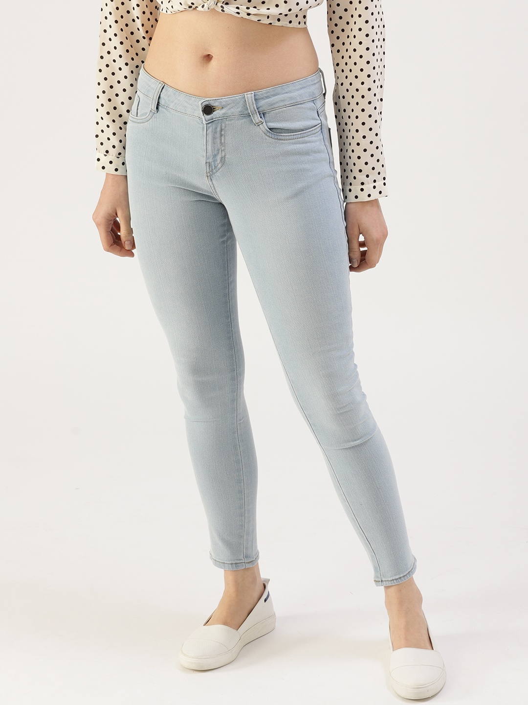 

DressBerry Women Blue Skinny Fit Mid-Rise Clean Look Stretchable Jeans