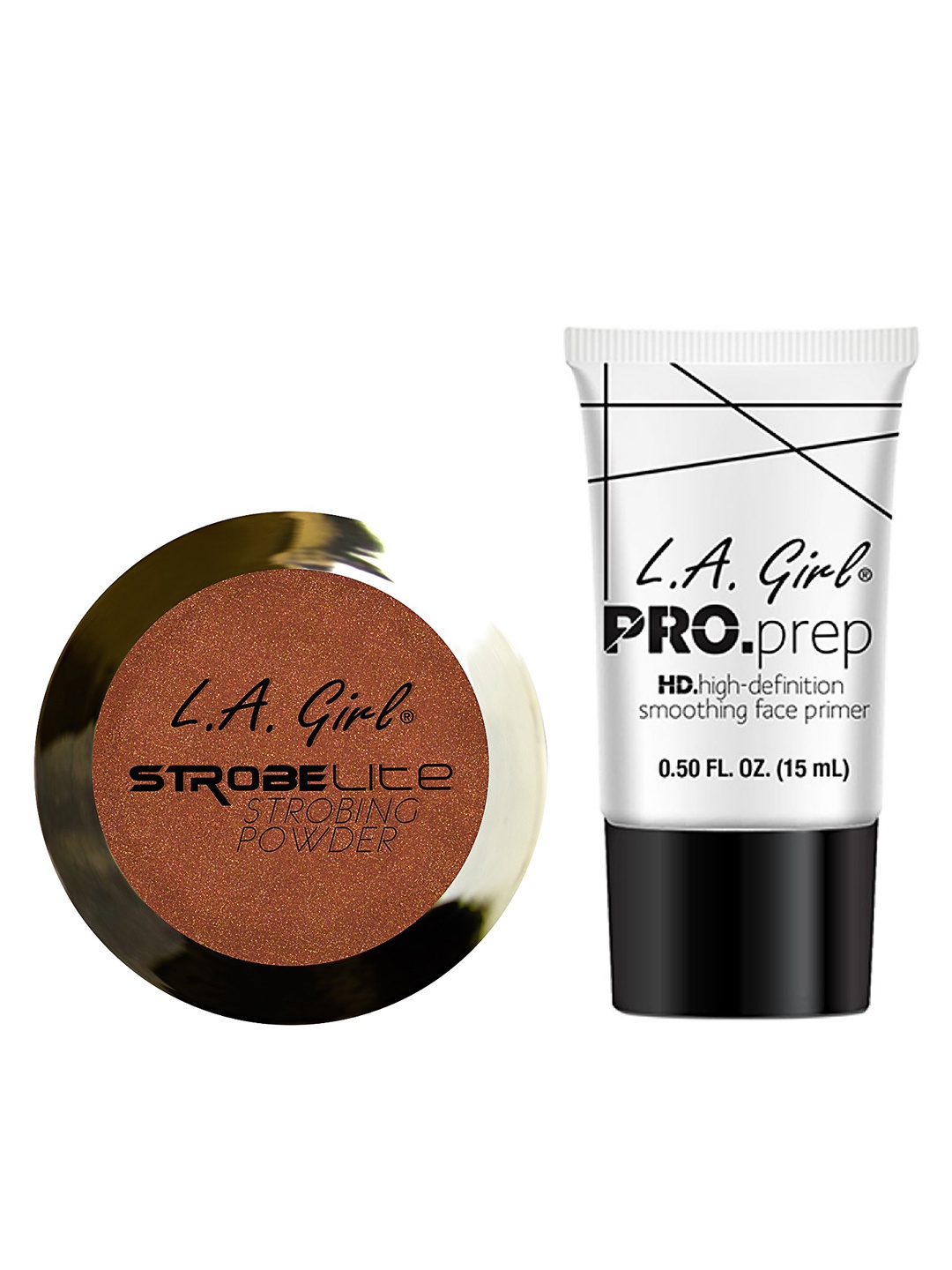 

L.A Girl Pack of 2 Strobing Powder & Primer, Pink