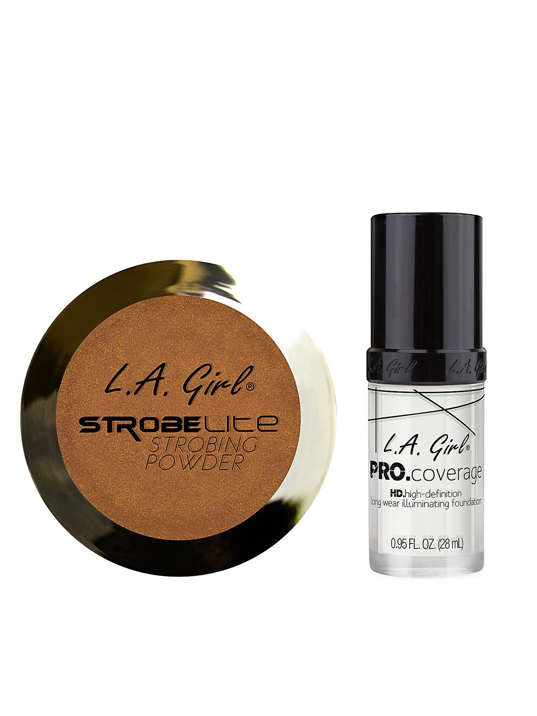 

L.A Girl Pack of 2 Strobing Powder & Foundation, White