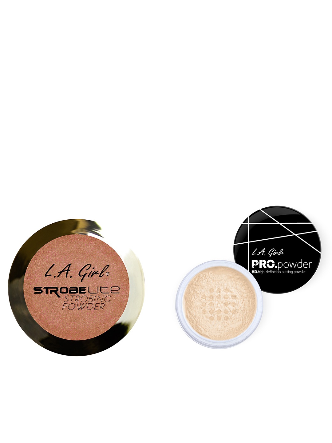 

L.A Girl Pack of Banana Yellow Setting Powder GPP920 and Strobing Powder GSP630, Beige