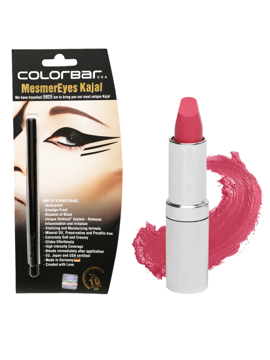 

Colorbar Women Pack of Lipstick & Kajal, Pink