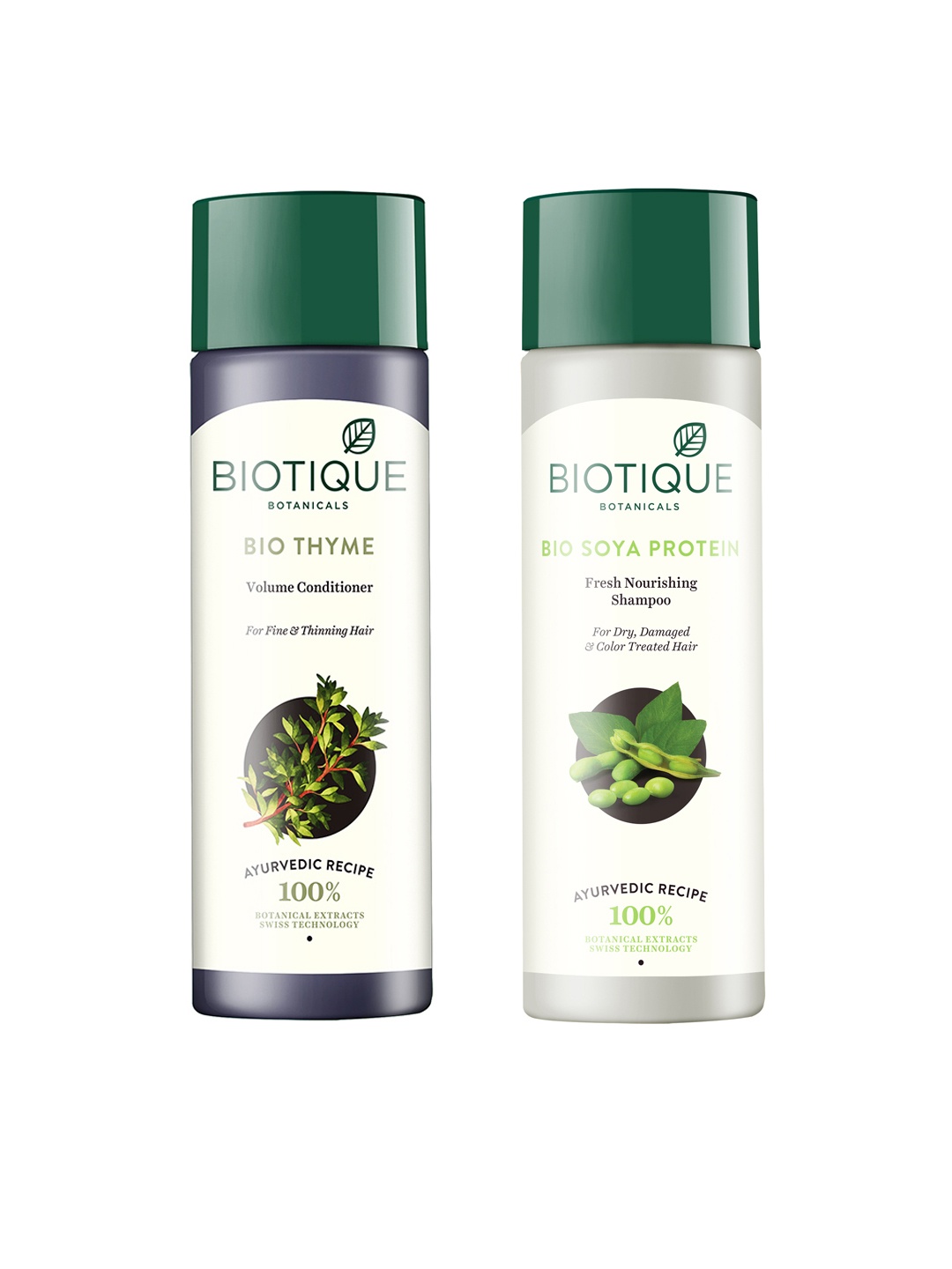 

Biotique Unisex Set of Bio Thyme Volume Conditioner & Bio Soya Protein Shampoo, Beige