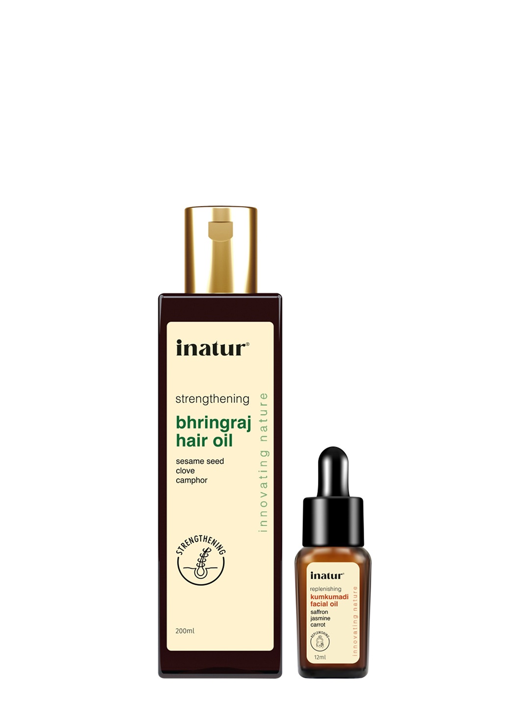 

Inatur Unisex Set of Hair Oil & Facial Oil, Yellow