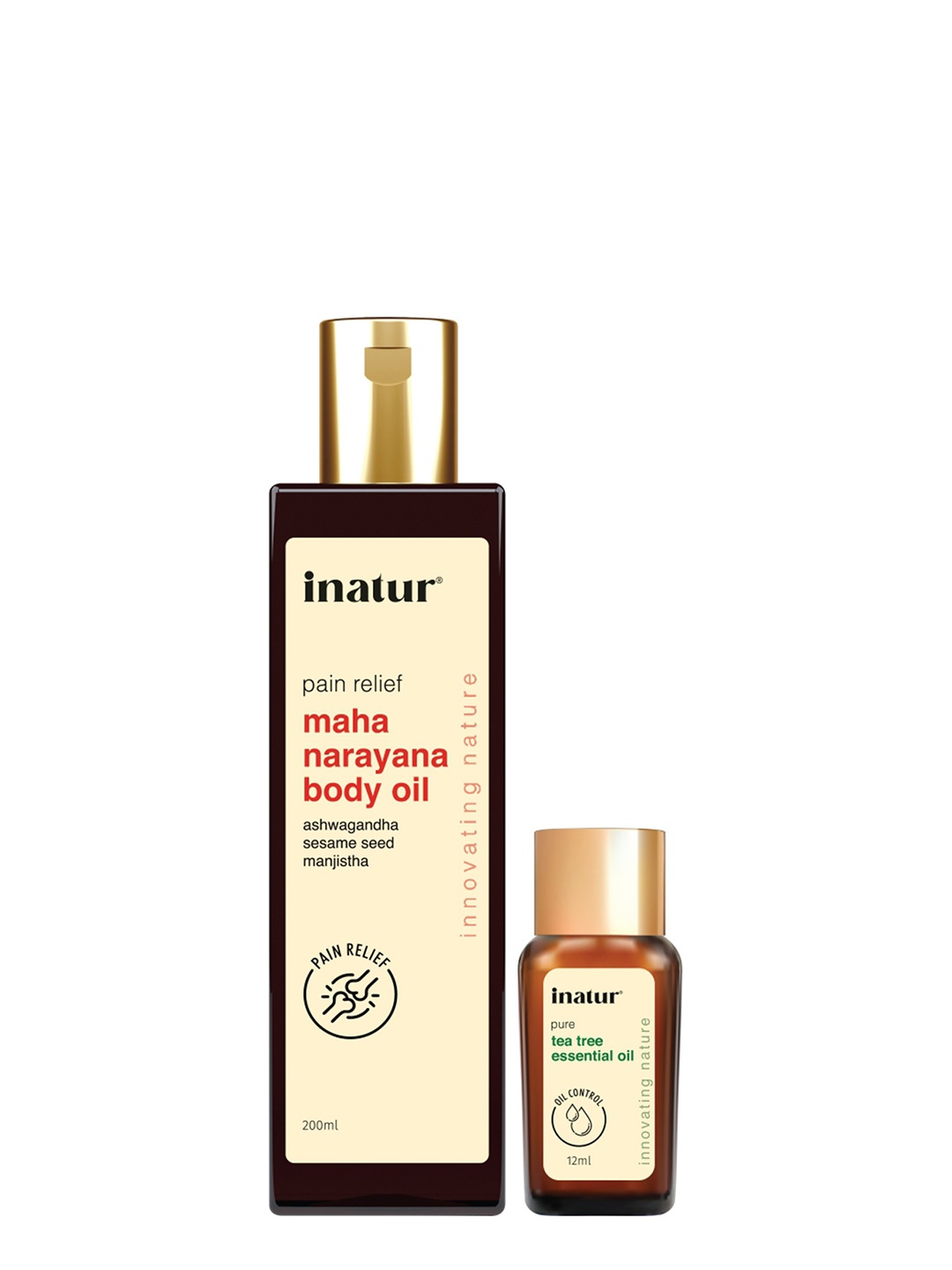 

Inatur Unisex Set of 2 Body Oils, Brown