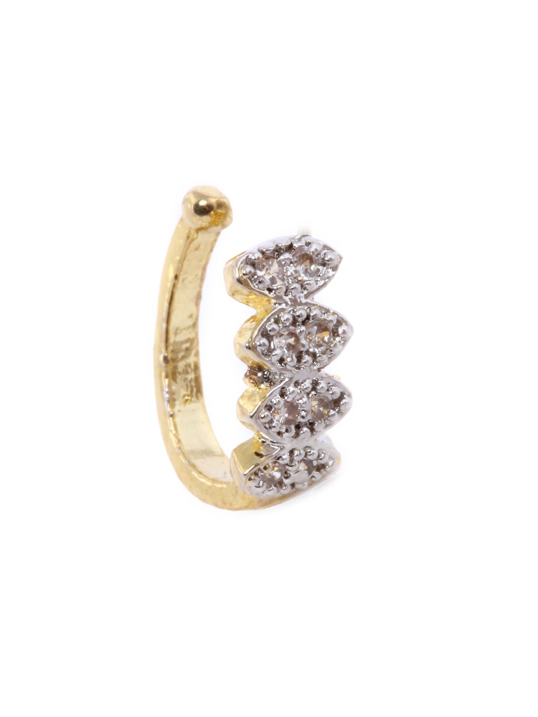 

Rubans Gold toned Textured Nosepin