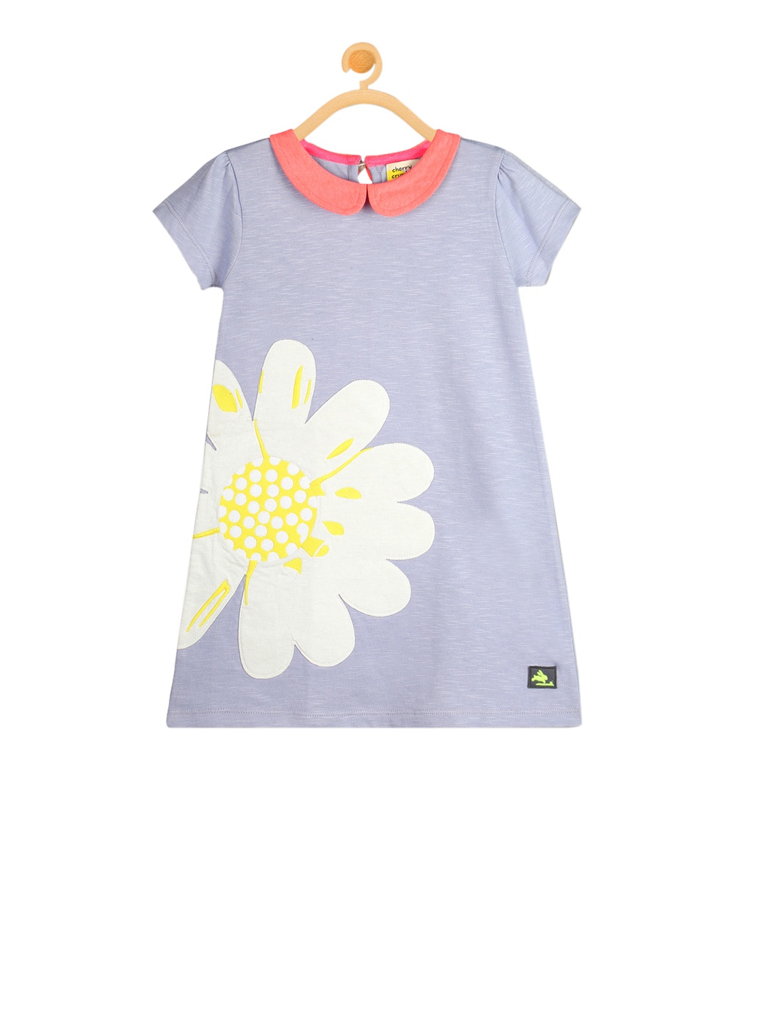 

Cherry Crumble Girls Blue Printed A-Line Dress