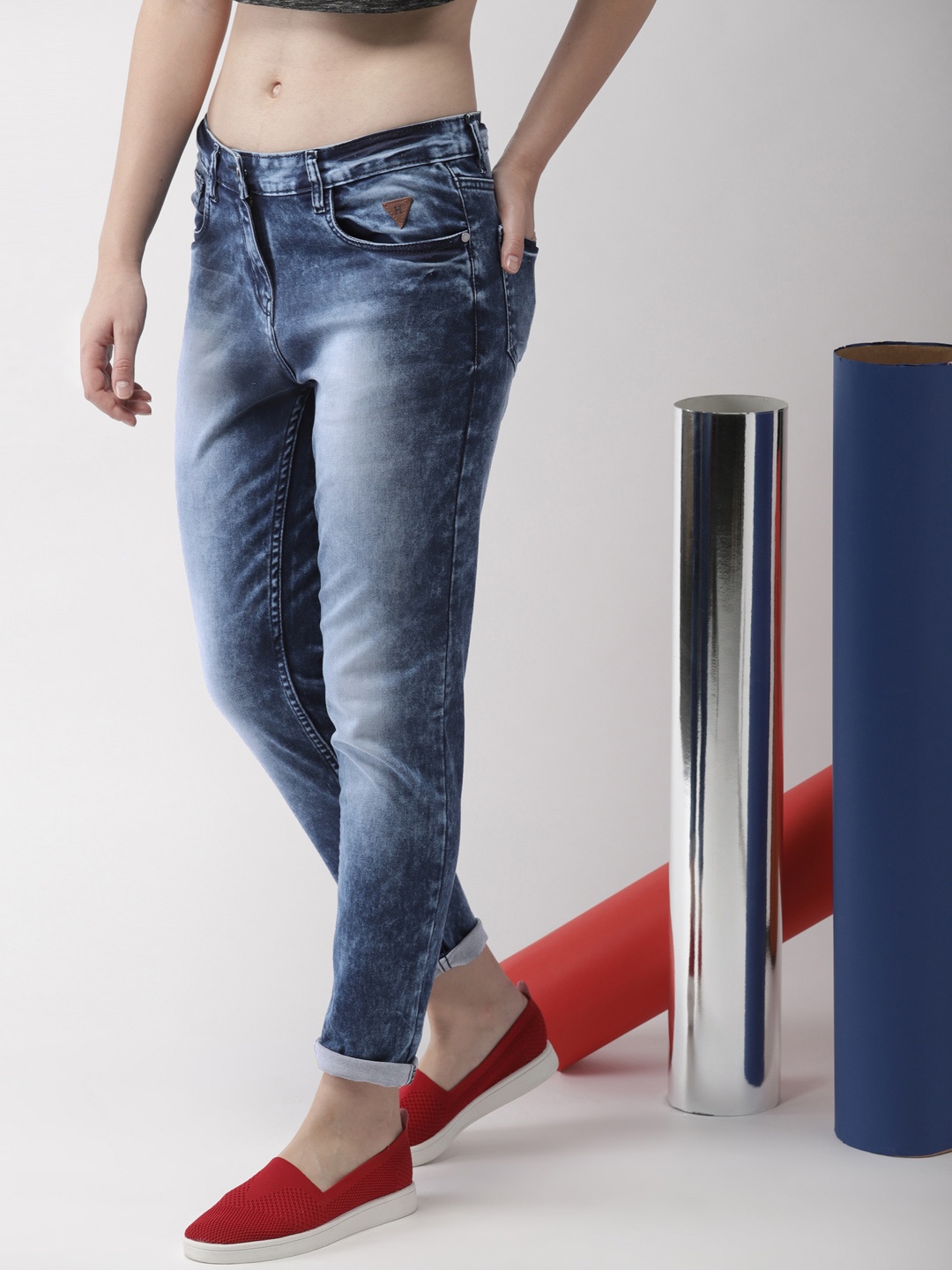 

Harvard Women Blue Slim Fit Mid-Rise Jeans