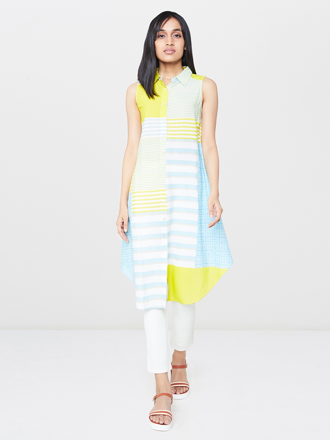 

AND White & Blue Striped Tunic