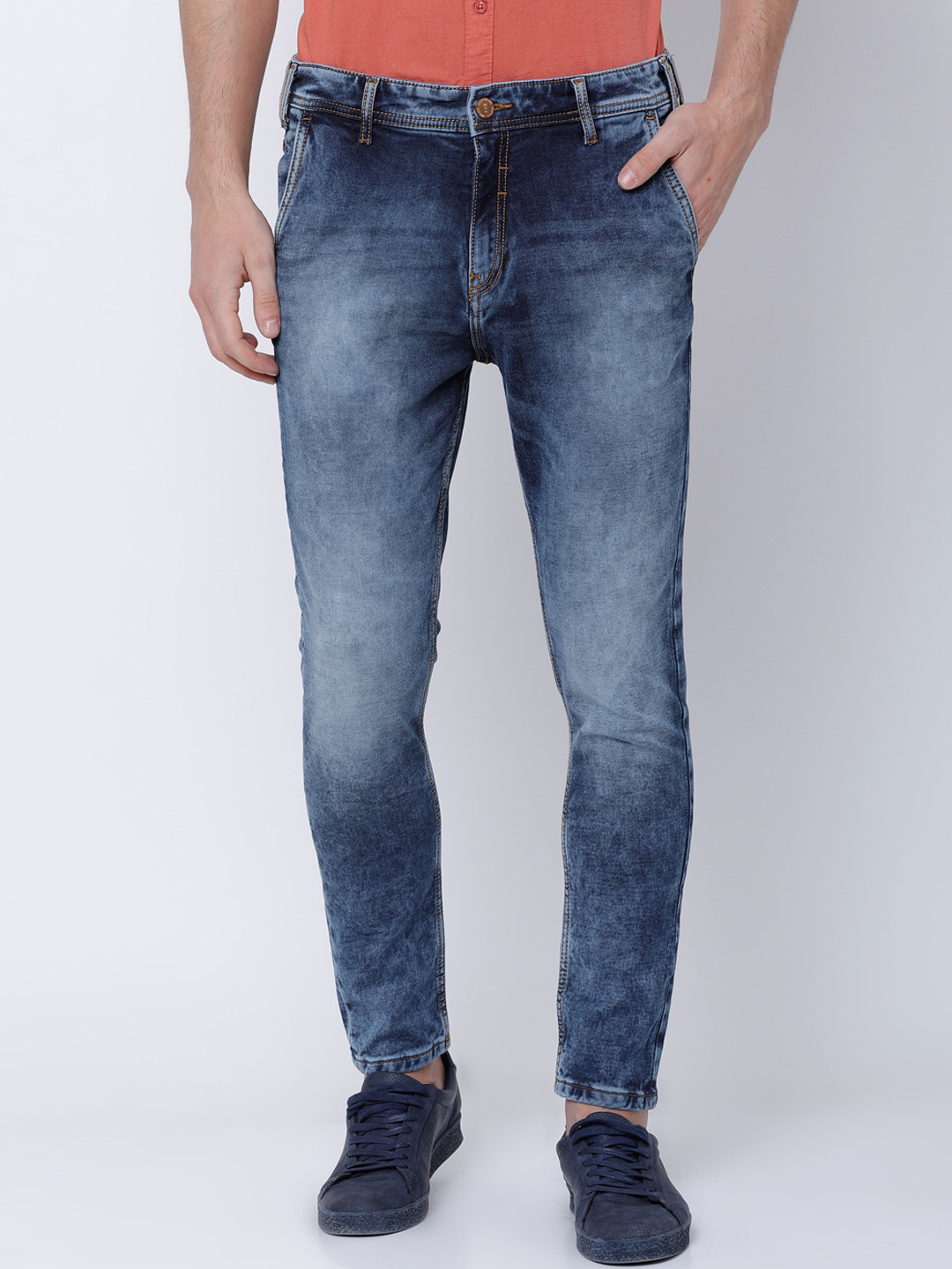 

LOCOMOTIVE Men Blue Slim Fit Mid-Rise Clean Look Stretchable Jeans