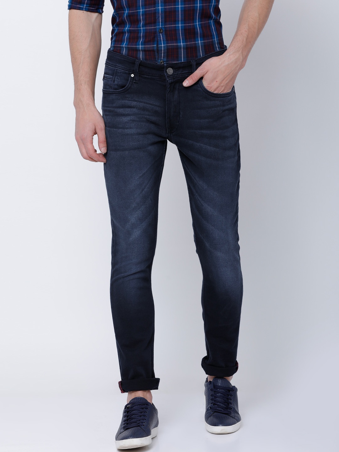

LOCOMOTIVE Men Blue Slim Fit Mid-Rise Clean Look Stretchable Jeans
