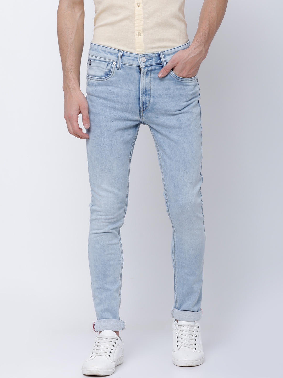 

LOCOMOTIVE Men Blue Slim Fit Mid-Rise Clean Look Stretchable Jeans