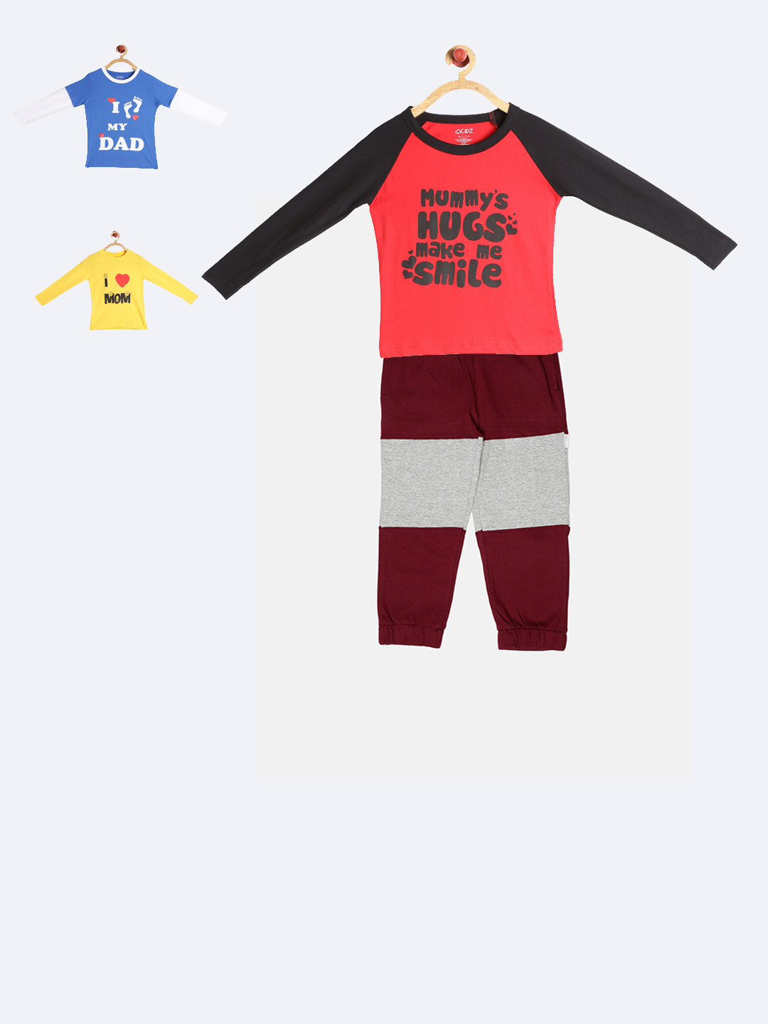 

GKIDZ Boys Pack Of 3 Printed T-shirts with Capris, Yellow