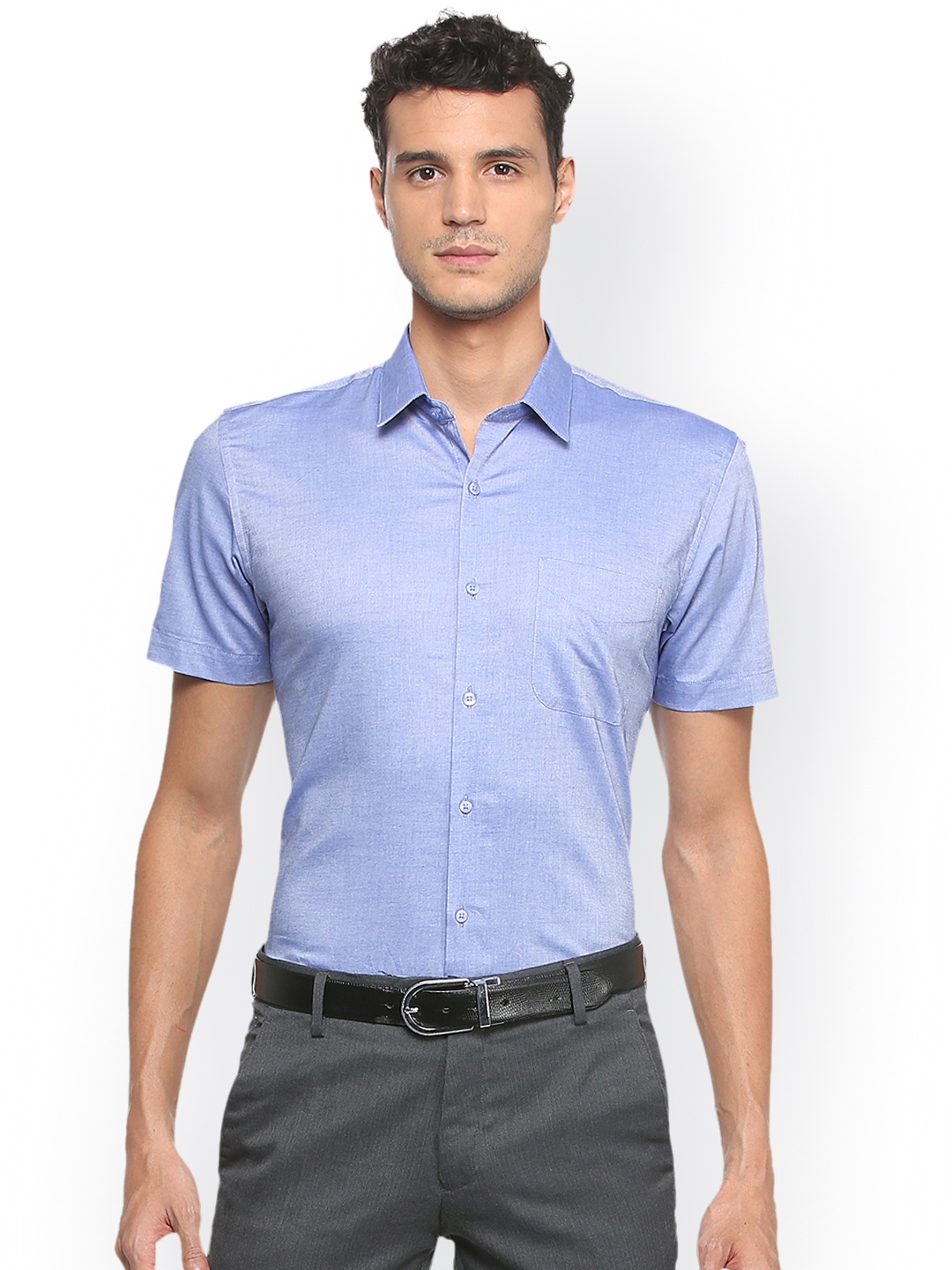 

Peter England Men Blue Slim Fit Solid Casual Shirt