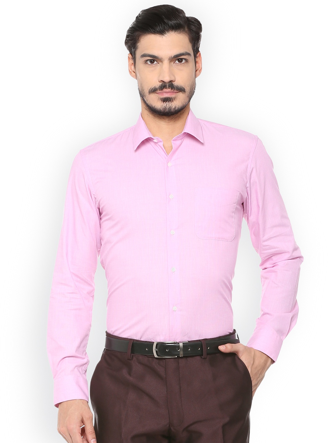

Peter England Men Pink Slim Fit Solid Formal Shirt
