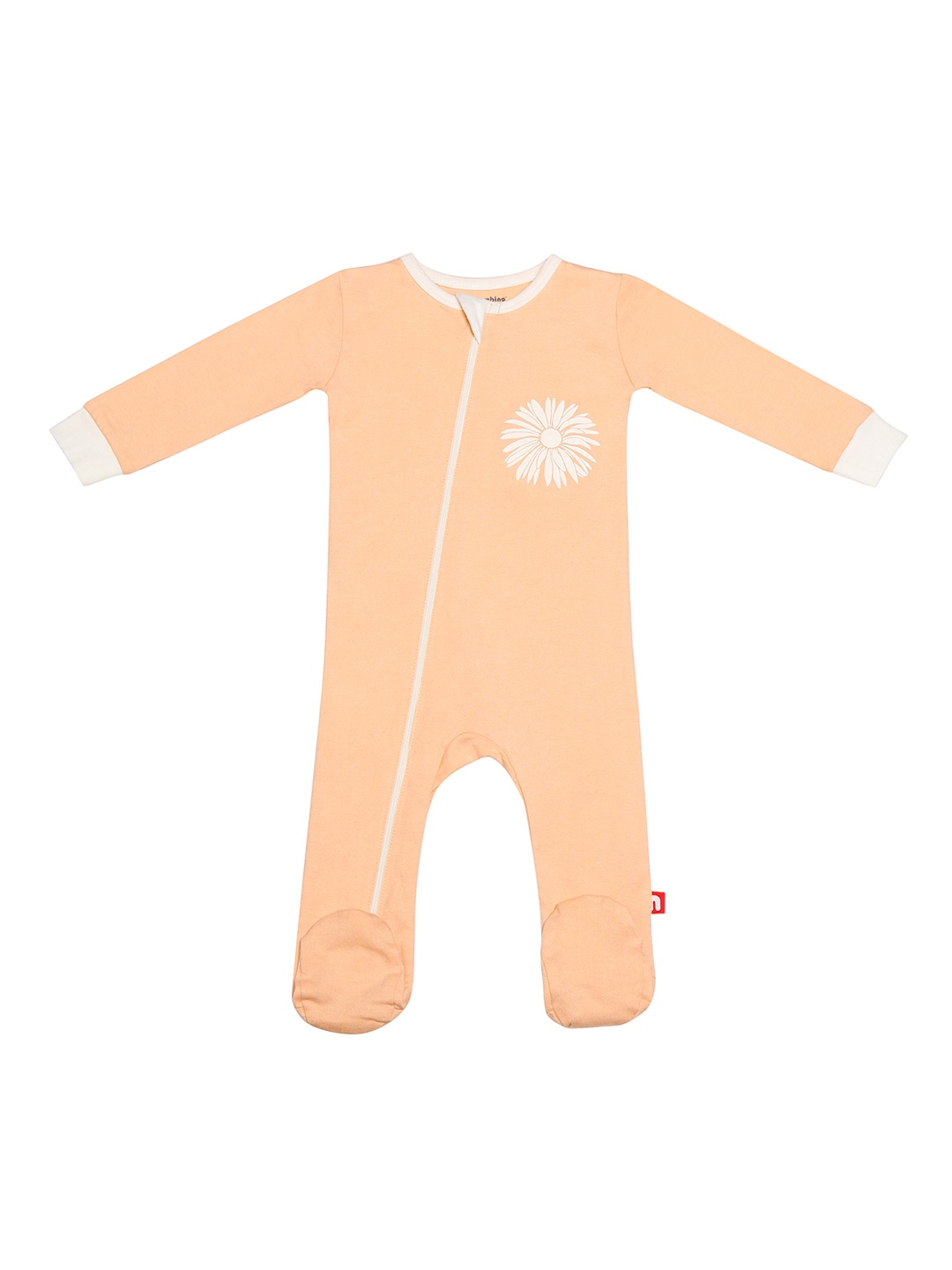 

Nino Bambino Girls Peach-Colored Sleepsuit