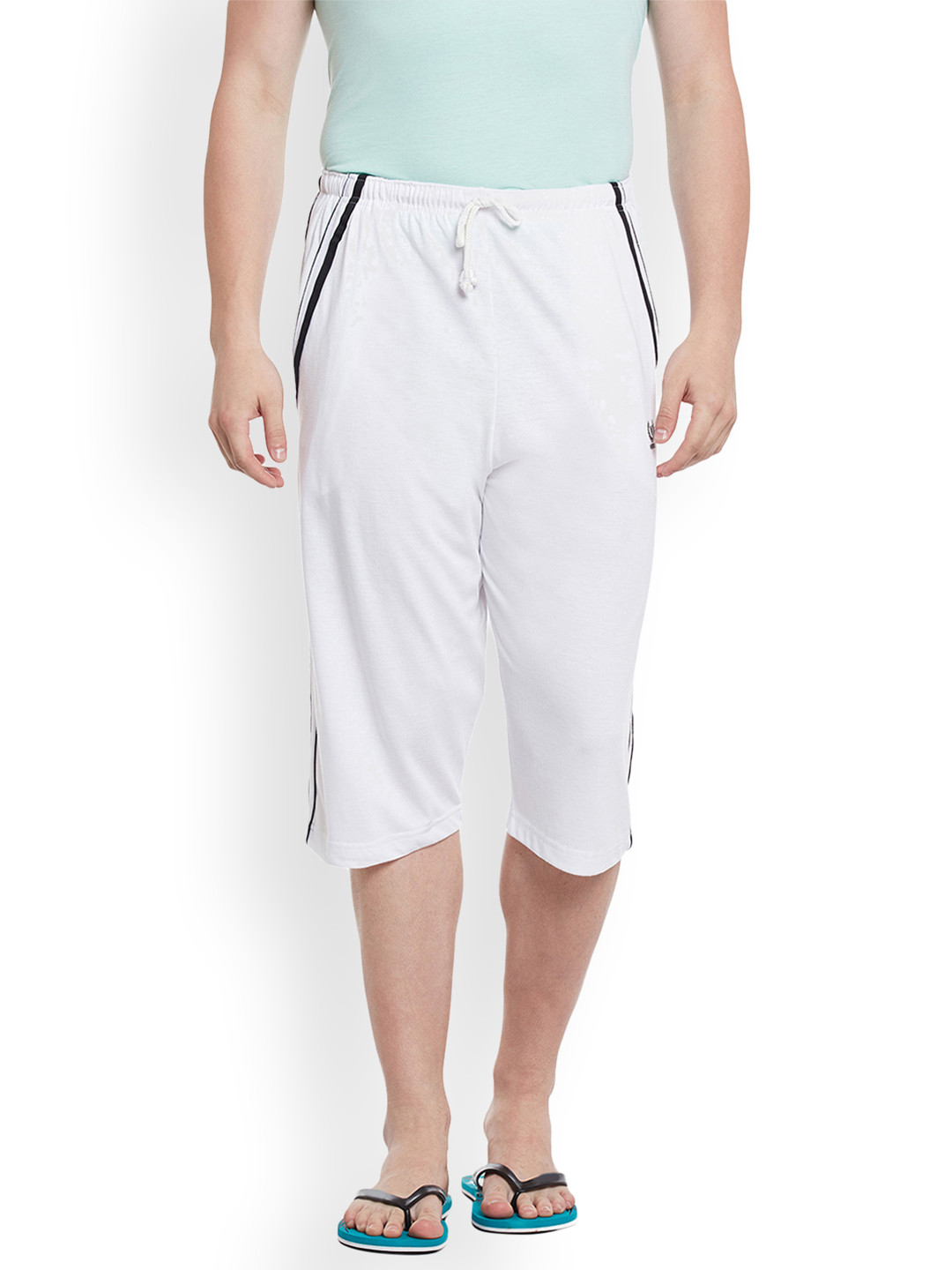 

VIMAL JONNEY Men White Solid Lounge Shorts C5-WHITE001
