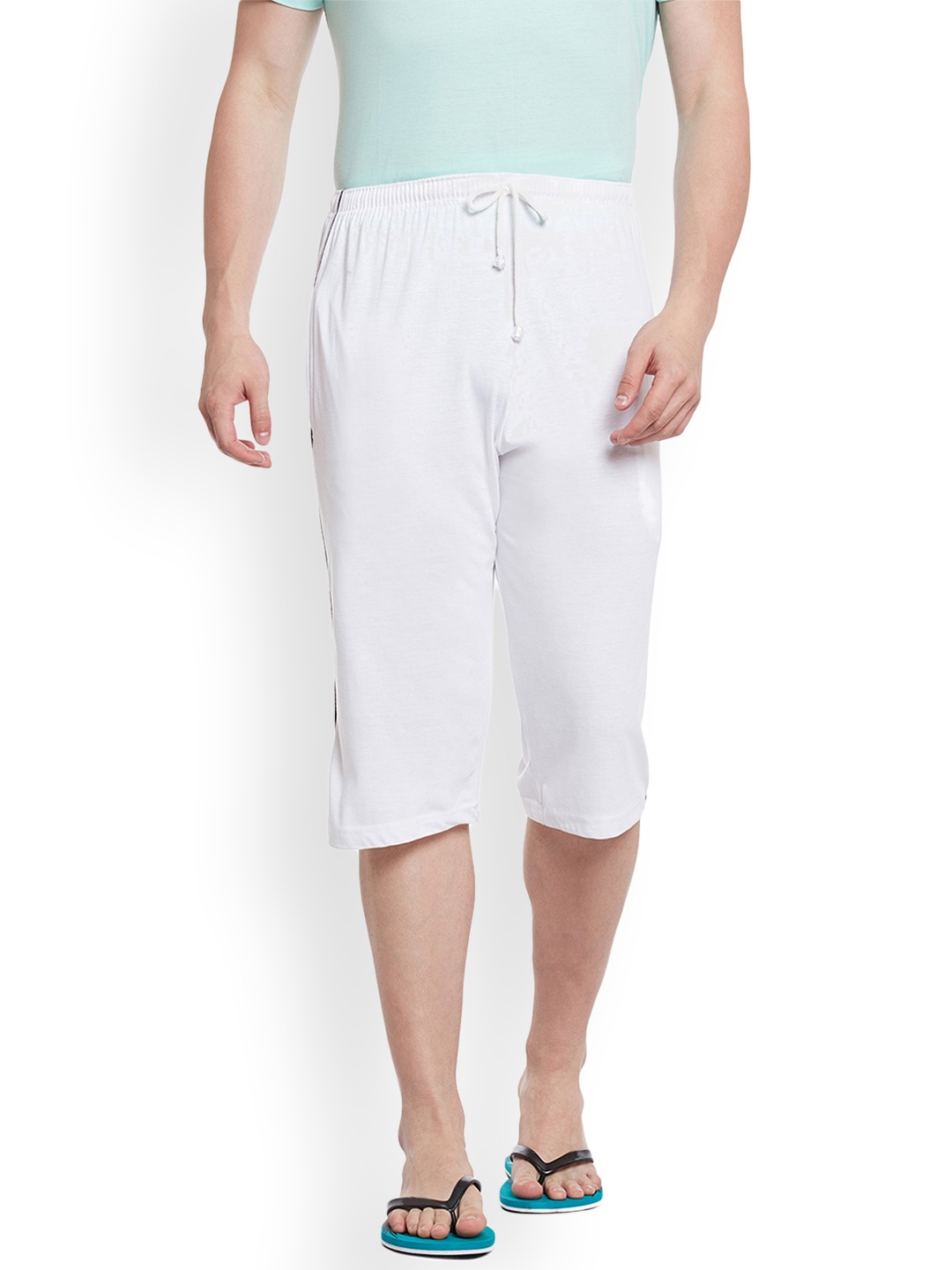 

VIMAL JONNEY Men White Solid Lounge Shorts C1-WHITE001