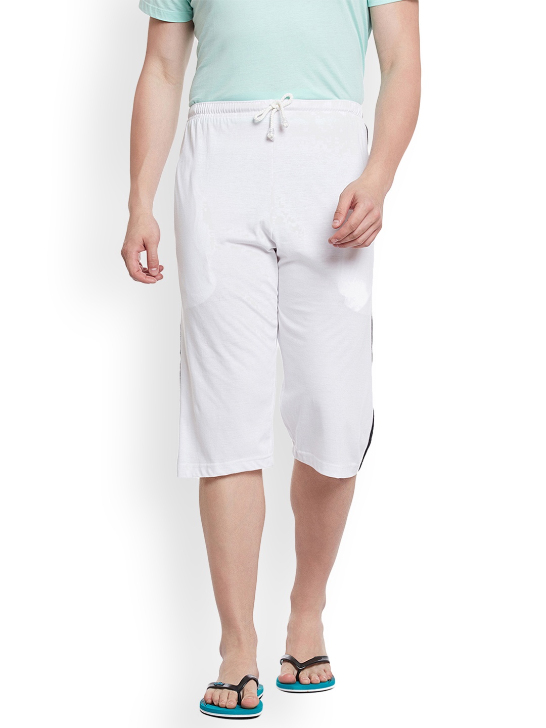 

VIMAL JONNEY Men White Solid Lounge Shorts C2-WHITE001