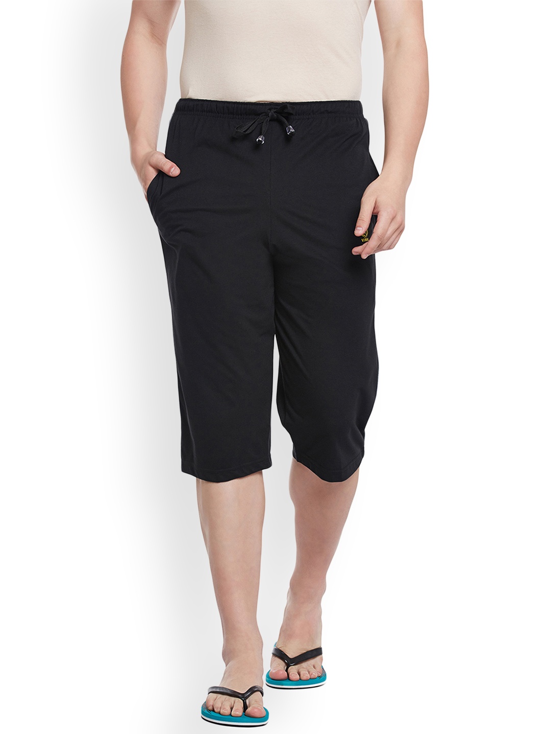 

MACK JONNEY Men Black Solid Lounge Shorts C1-BLACK001