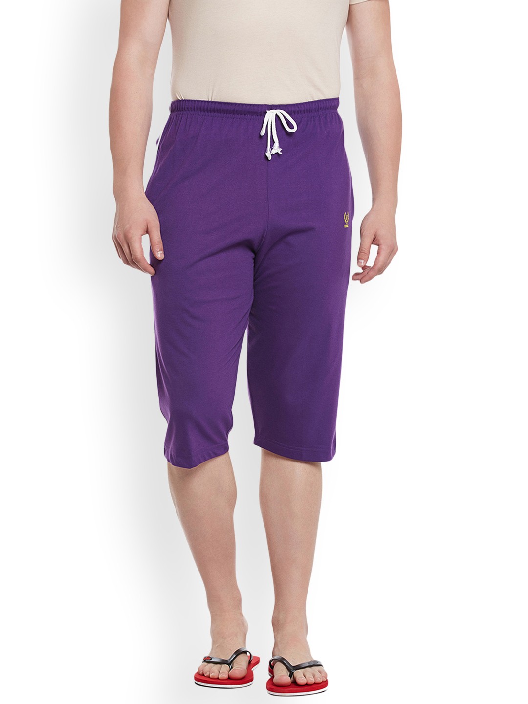

VIMAL JONNEY Men Purple Solid Lounge Shorts C1-PURPLE001