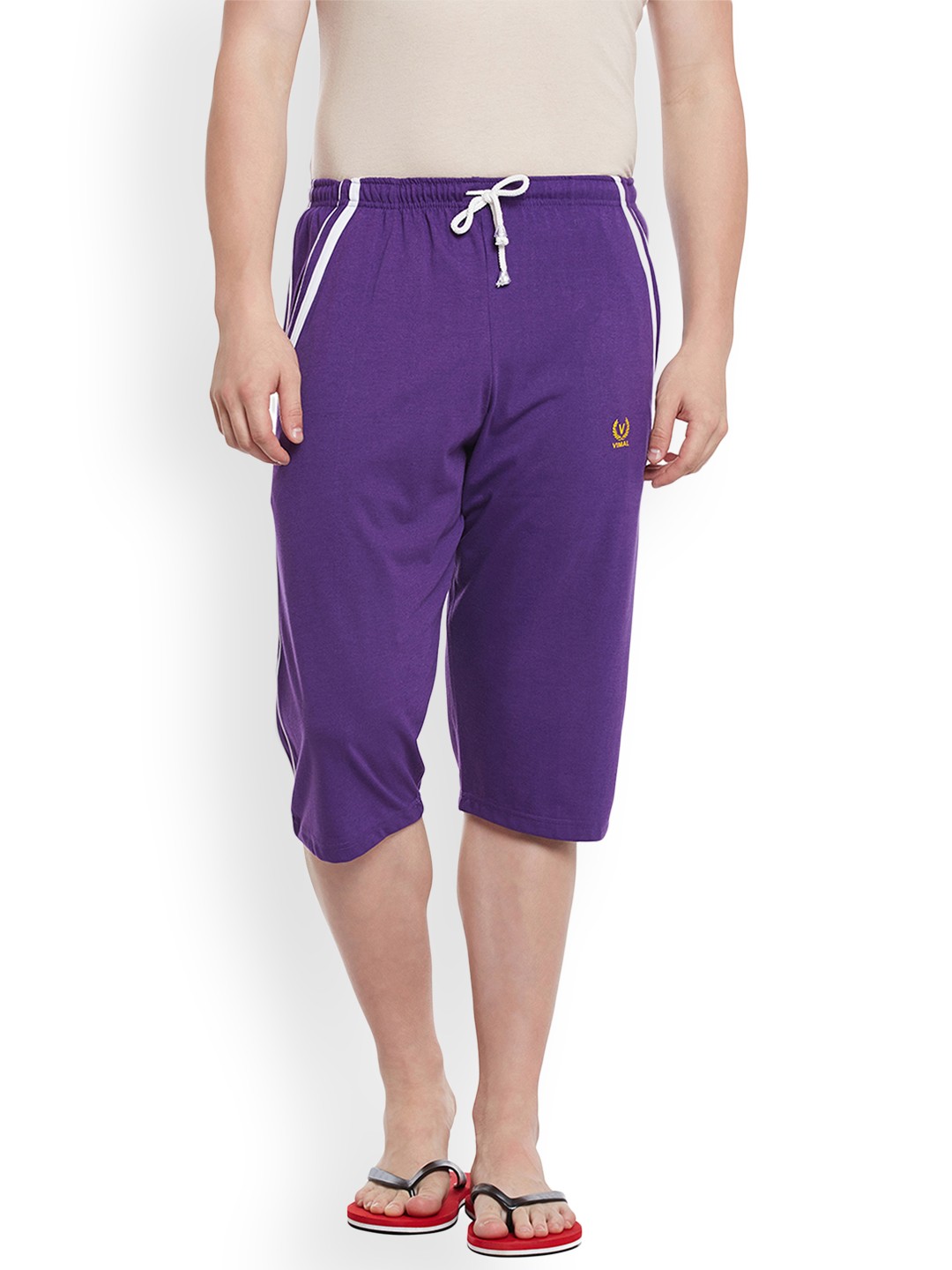 

VIMAL JONNEY Men Purple Solid Lounge Shorts C5-PURPLE001