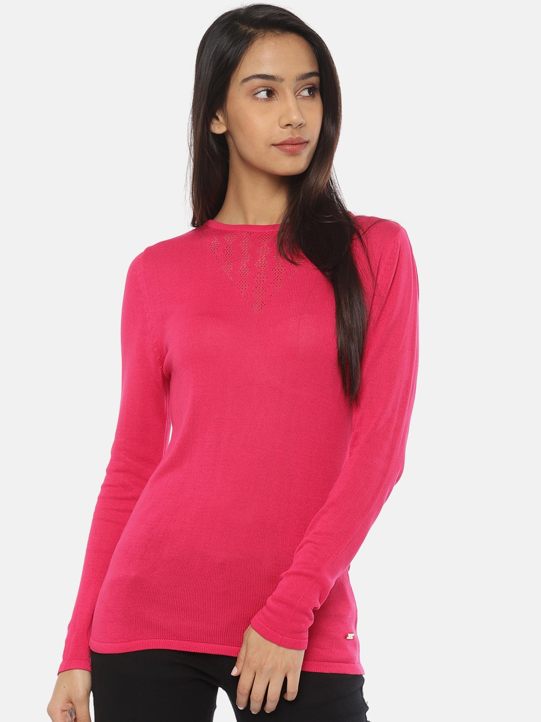

Park Avenue Women Pink Solid Pullover