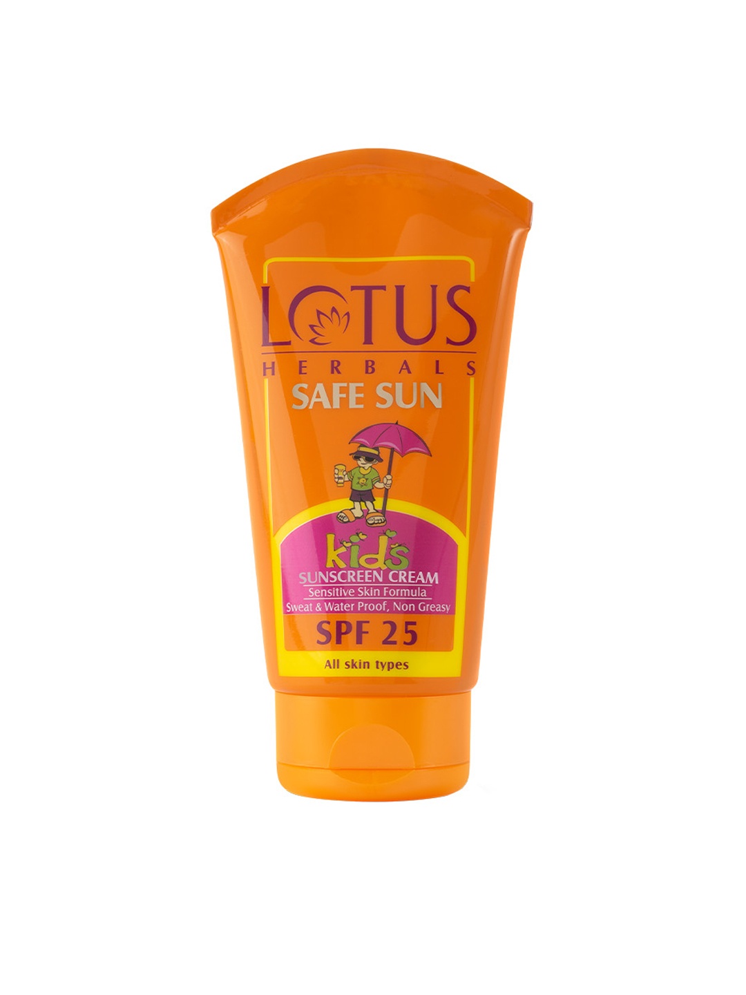 

Lotus Herbals Sustainable Kids SPF 25 Sun Block Cream 100 gm, Orange