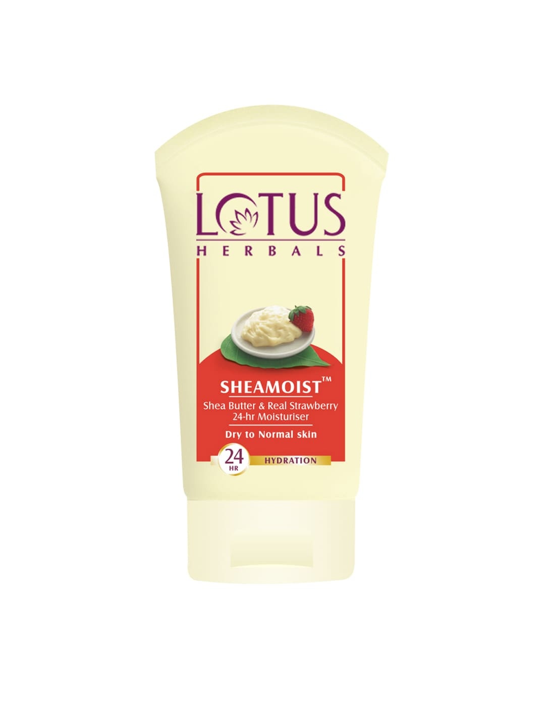 

Lotus Sustainable Herbal Sheamoist Shea Butter Real Strawberry 24hr Moisturiser 60g, Beige
