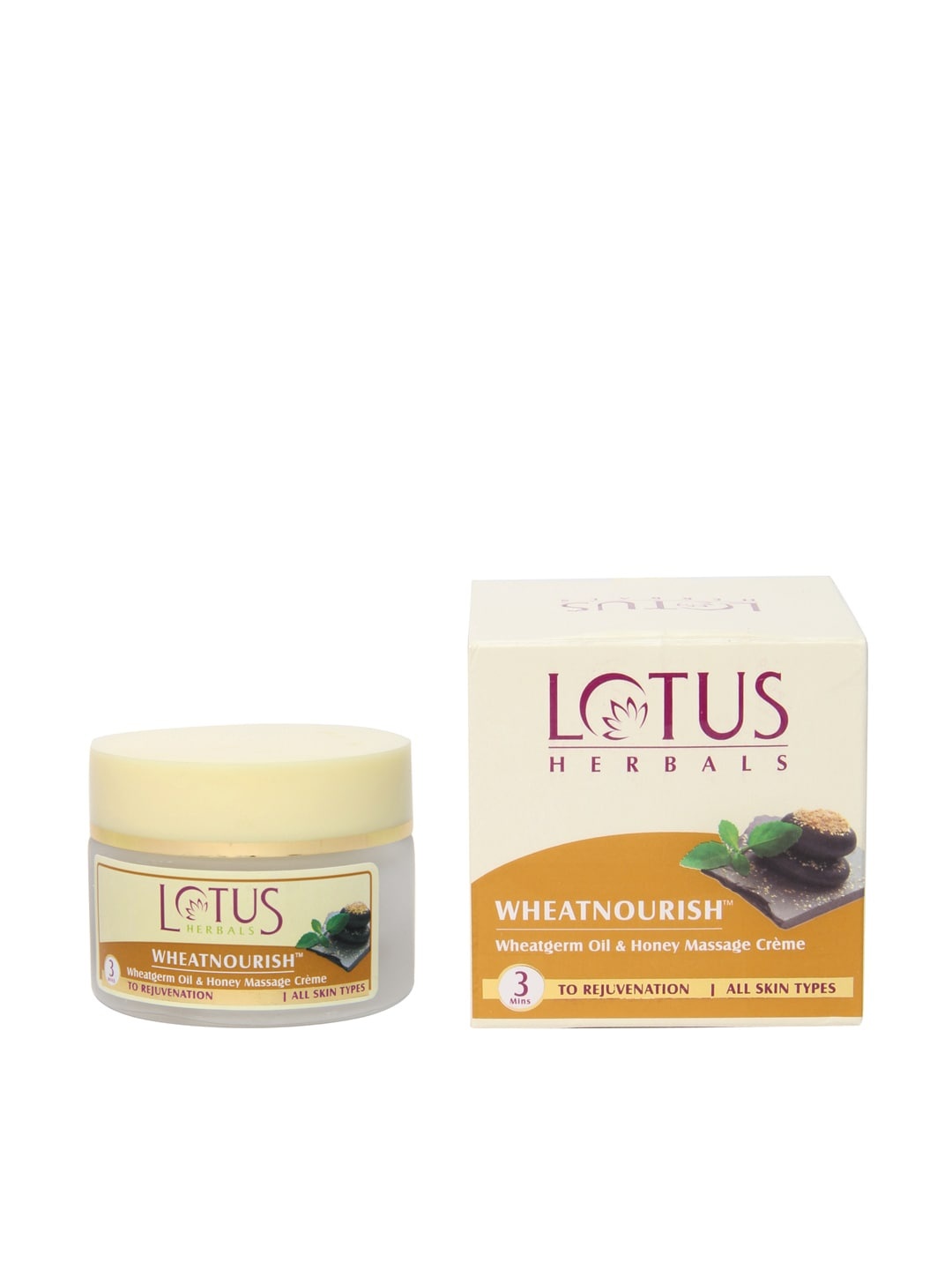

Lotus Herbals Sustainable Wheatnourish Wheatgerm Oil Honey Massage Creme 50g, Cream