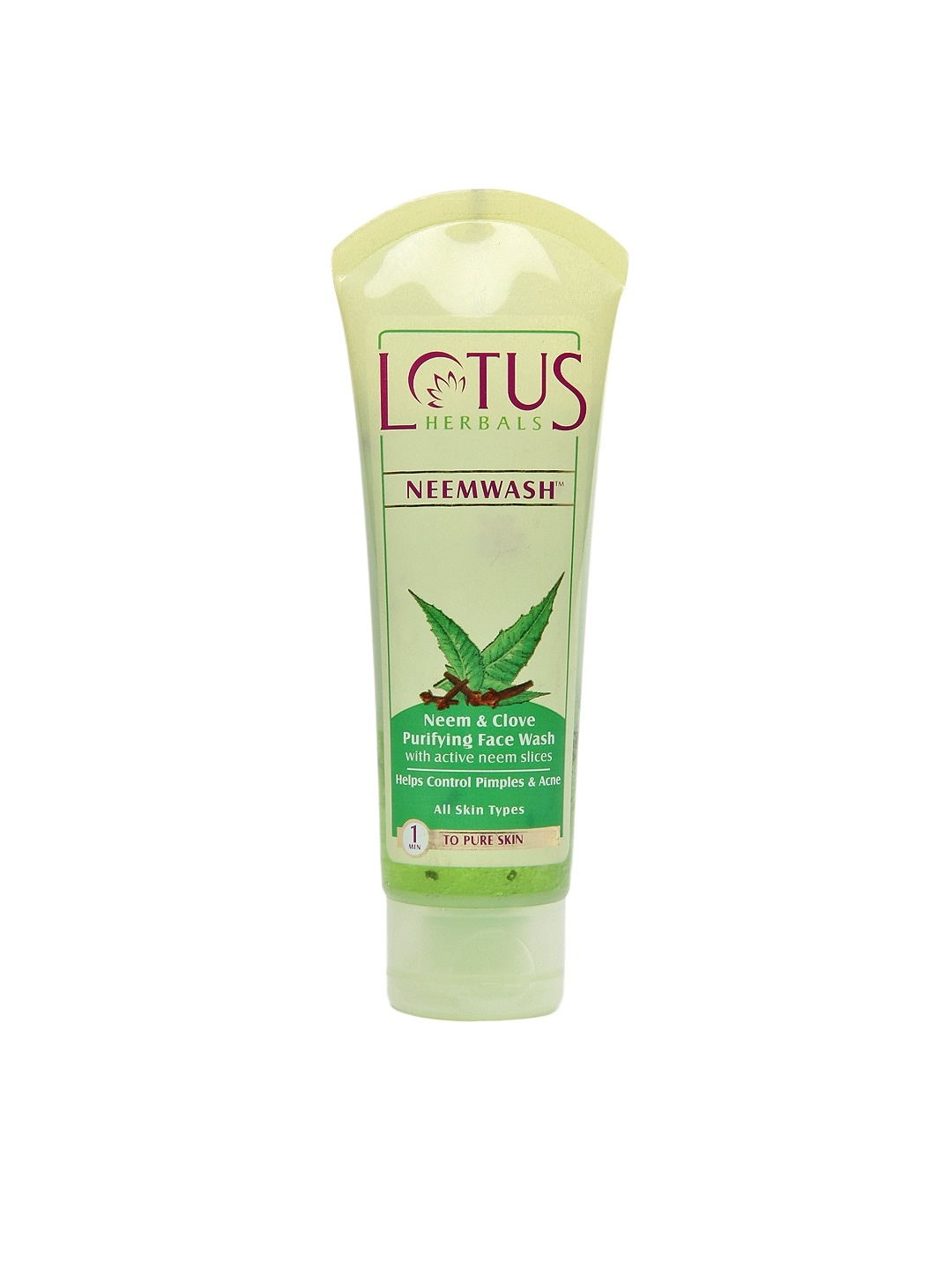 

Lotus Herbals Sustainable Neem Clove Purifying Face Wash 120 g, Green
