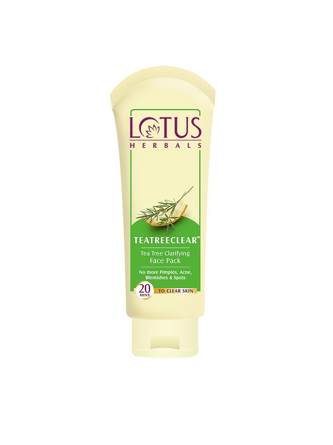 

Lotus Herbals Sustainable TEATREECLEAR Clarifying Face Pack 60 g, Yellow