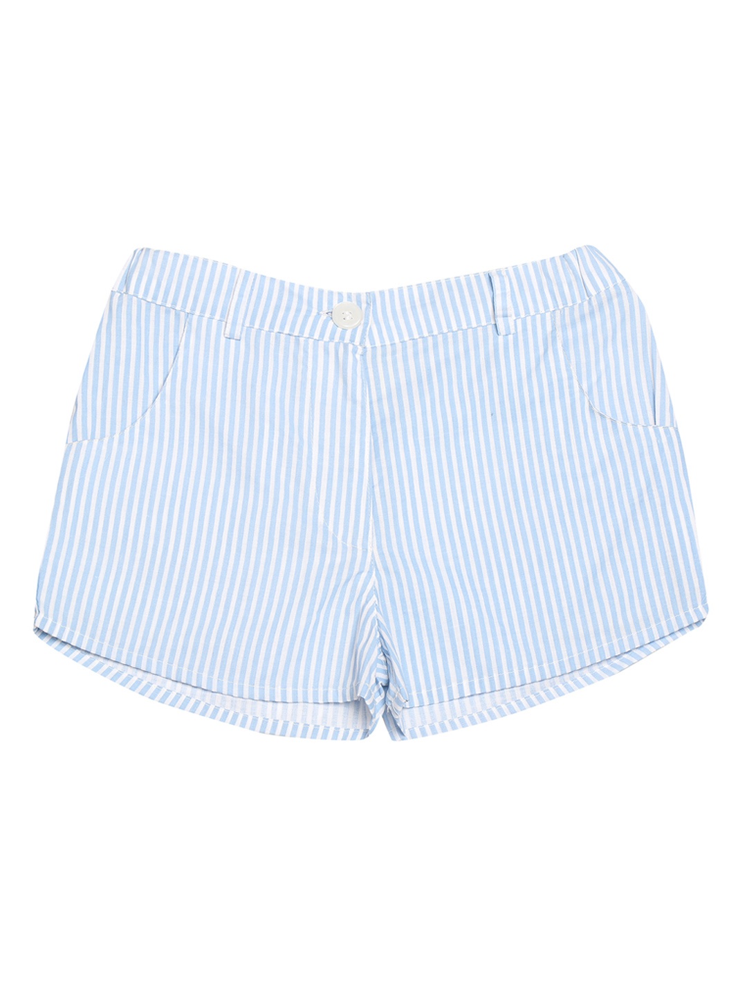 

Nino Bambino Girls Blue Striped Regular Fit Hot Pants