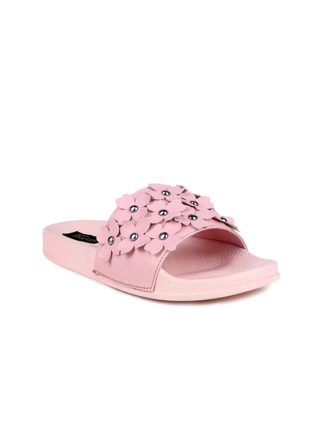 

Shoetopia Women Pink Solid Open Toe Flats