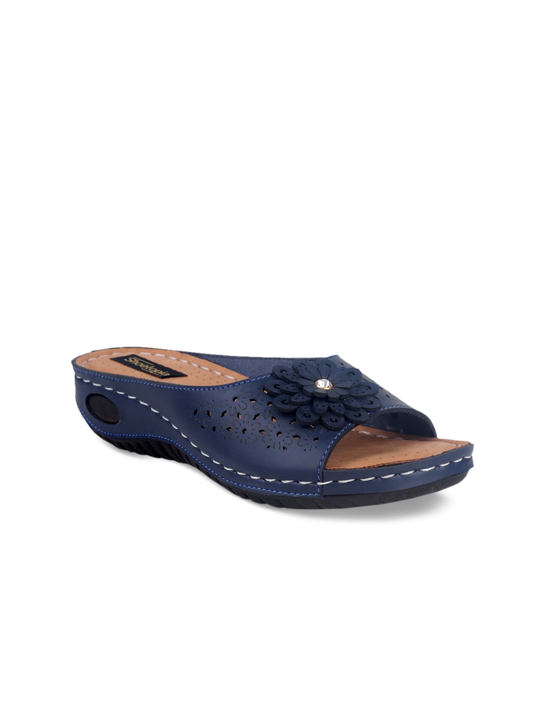 

Shoetopia Women Blue Solid Open Toe Flats
