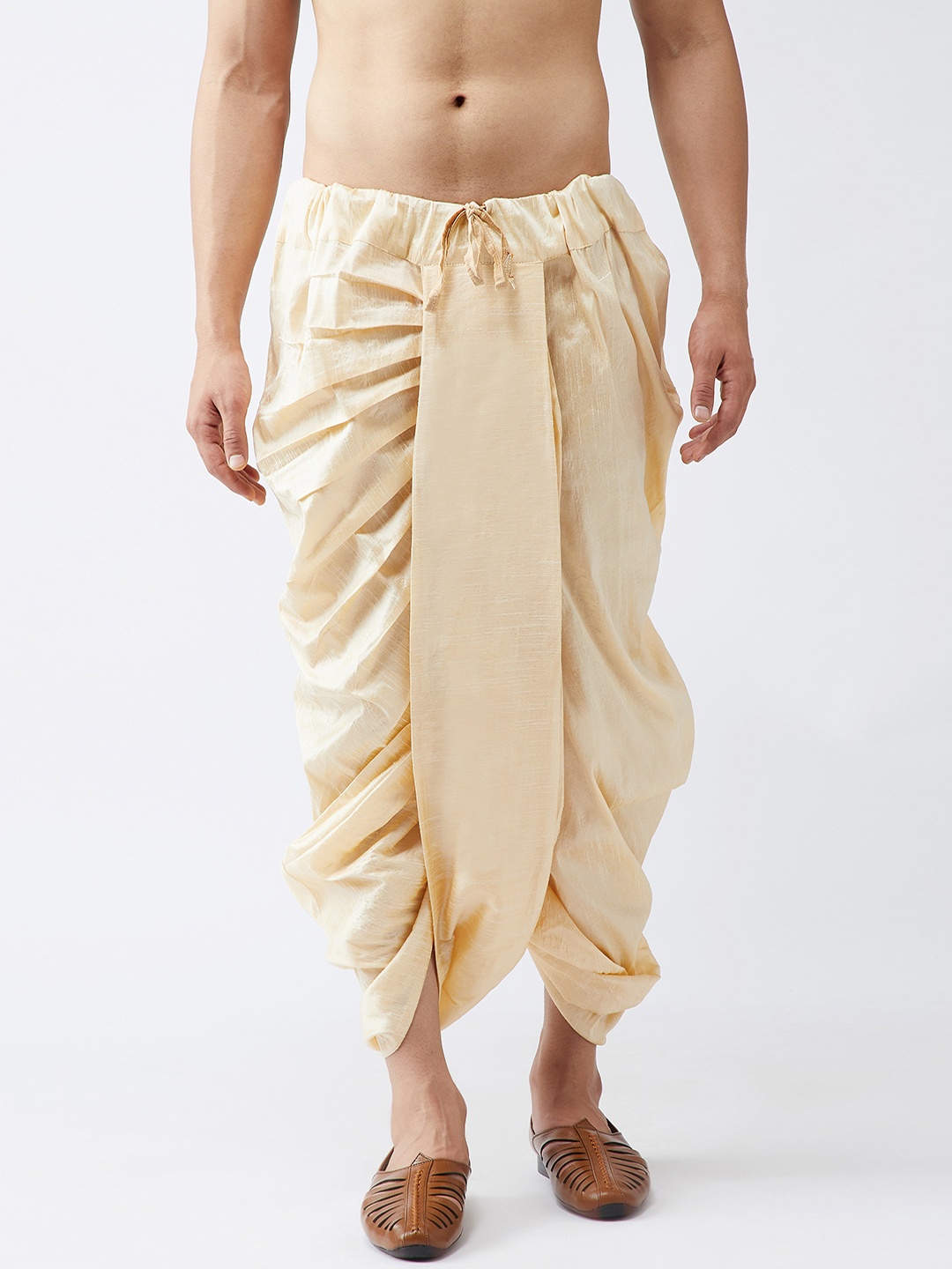 

SOJANYA Men Beige Solid Dhoti