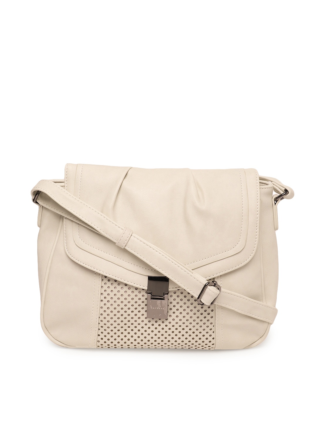 

Caprese Cream-Coloured Solid Sling Bag