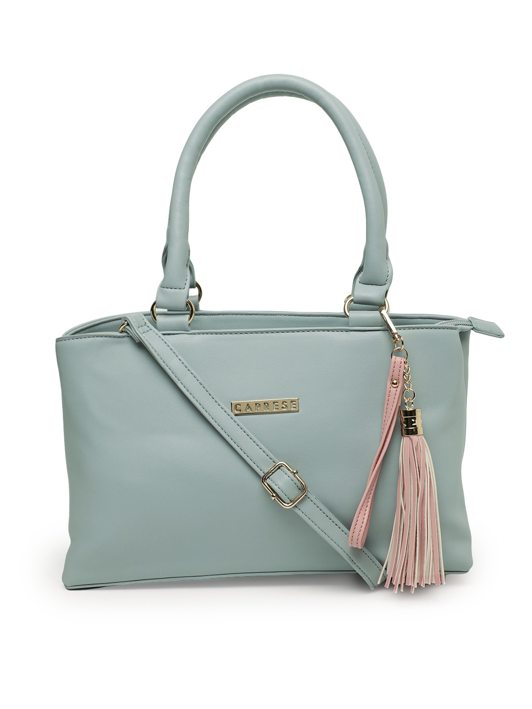 

Caprese Grey Solid Handheld Bag