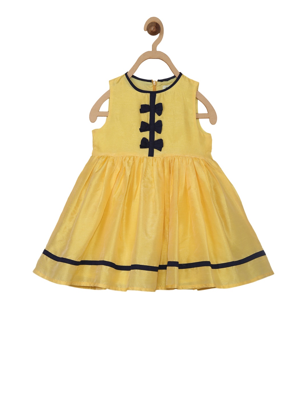 

A Little Fable Girls Yellow Embellished Fit and Flare Dress