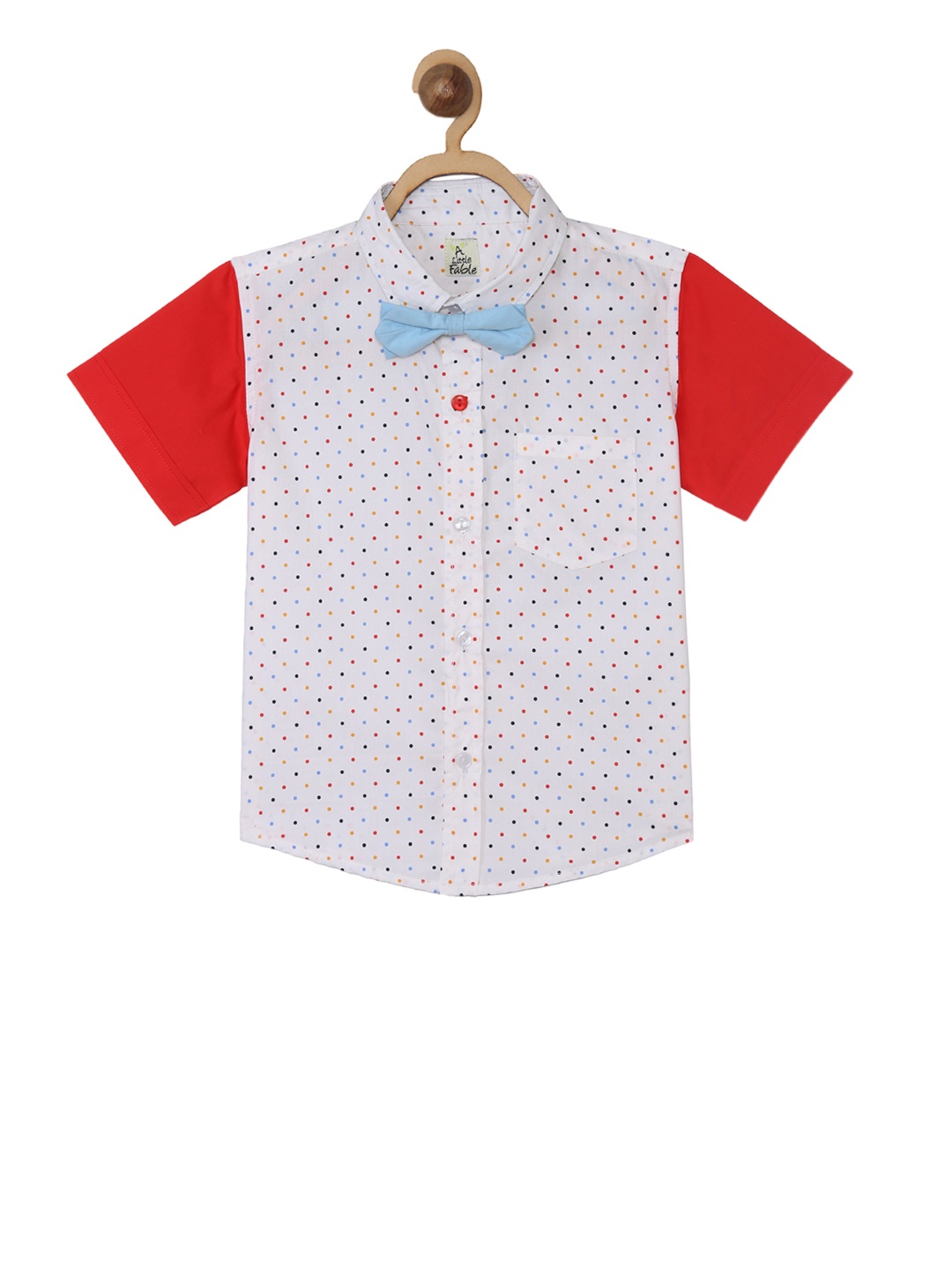 

A Little Fable Boys White & Red Regular Fit Printed Casual Shirt