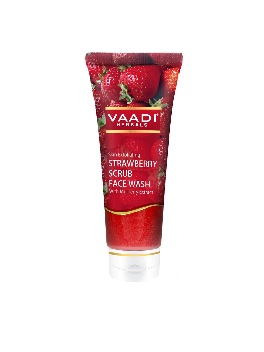 

Vaadi Herbals Skin Exfoliating Strawberry Scrub Facewash - 60 ml, Red