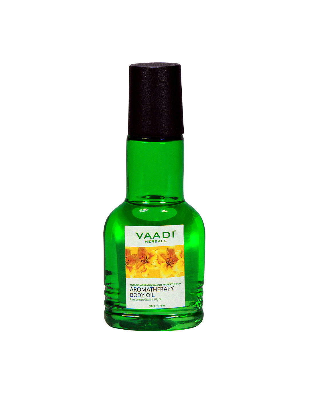 

Vaadi Herbals Aromatherapy Body Oil with Pure Lemon Grass & Lily Oil - 50ml, Green
