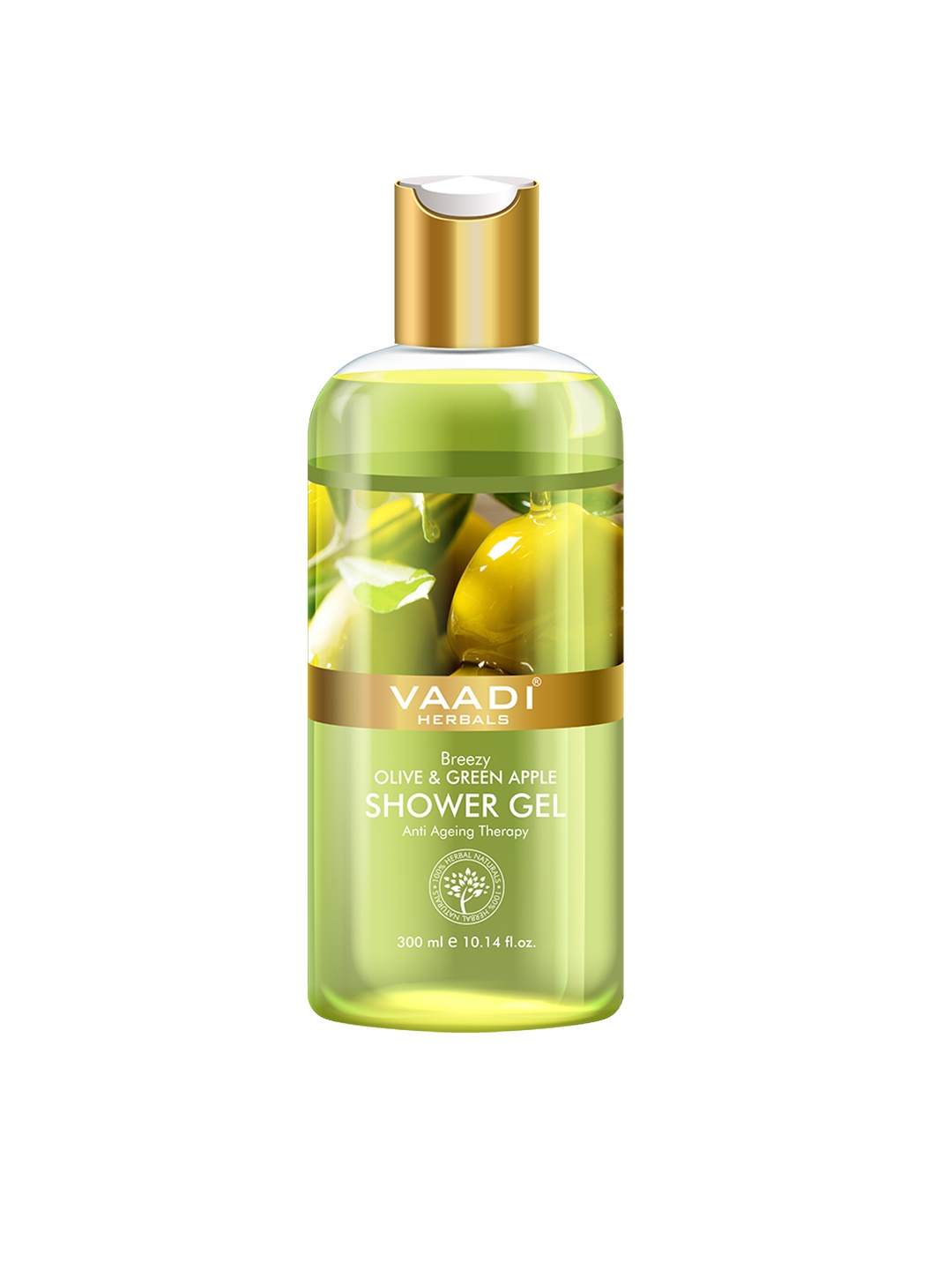 

Vaadi Herbals Unisex Breezy Olive & Green Apple Shower Gel 300 ml
